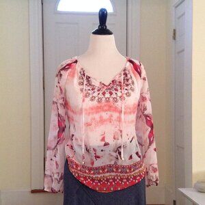 Jennifer Lopez Light flowy long sleeve top Medium